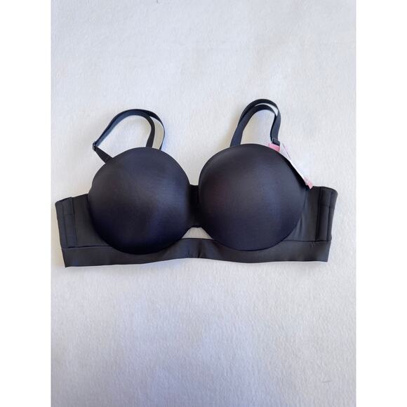 Cacique Black Strapless Plunge Bra 44B NWT Multi-Way Comfort Bliss - Picture 11 of 11